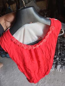 Sleeveless Top (Red)