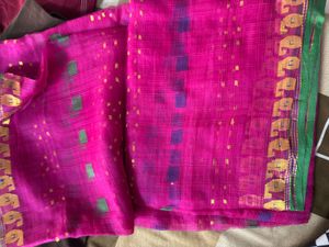 Pink &amp; Green Sari