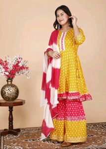 Summer Special Rayon Cotton Sharara Garara Set