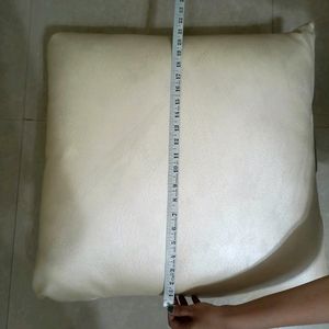 Ivory Off White Leather Cushions