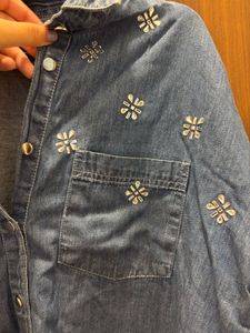 Cotton Top With Flower Sequin