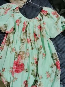 Floral Print Dress Stretchable