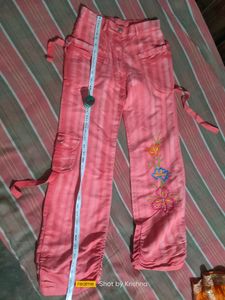 Pink Colour 3 Piece Of Jeans 4 Girls