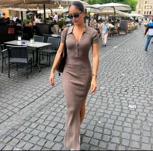 Brand New (Newme) Solid Slit Ribbed Dress