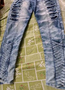 Distressed Denim Jeans