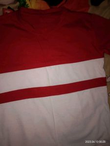 Red and White Striped Long Sleeve