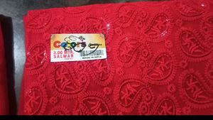 Red Georgette Dress Material