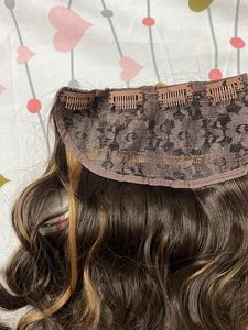 24 Inch Clip In Curly Brown Hair Extension