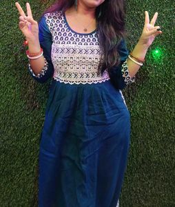 Elegant Teal Embroidered Kurta