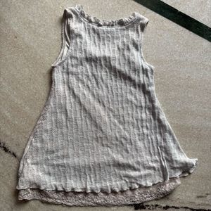 Lace-Trimmed Sleeveless Knit Top