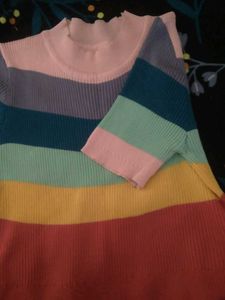 Multi Colour Rainbow 🌈 Crop Top
