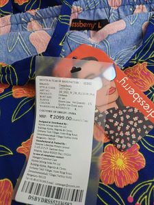 Women Deep Navy Blue Floral Sun Dress