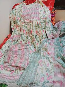Kurti Pant Set With Dupatta