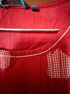 Loose Fit Shift Dress Red