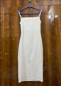 White Bodycon Ruched Cocktail Dress
