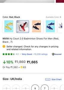 Red Nivia Tennis 🎾 Sports Shoes 👟 Uk 5