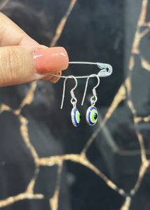 Silver Evil Eye Earings