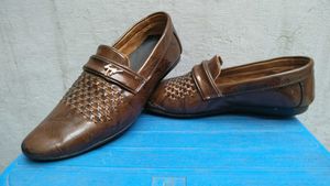 Golden Brown Boys Party Wear Shoes     Fix Pri