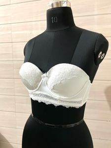 Dorina Imported Pushup White Lace Bra -
