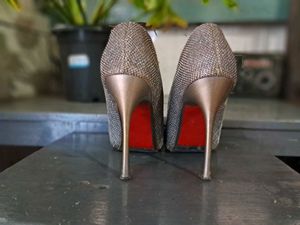 Shimmery Pointed-Toe Stilettos