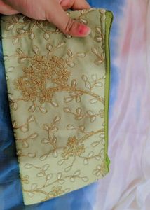 Set Of 2 New Embroidered Pouch Clutches