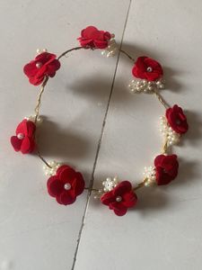 Red Roses And Pearls Tiara