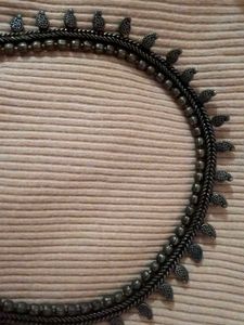 Oxidized Silver Leaf Necklace