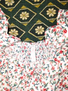 Floral Flutter Sleeve Top