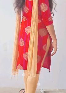 Red &amp; Gold Indian Tunic Dress