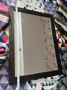 mounting mirror with wooden frame