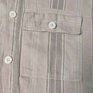 Striped Button-Down Shirt