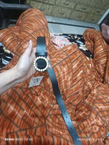 Pearl Belt With Tag