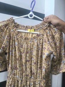 Floral Off-Shoulder Ruffle Dress