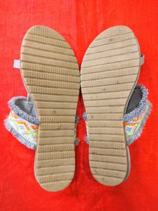 Grey Ethnic Flats For Women