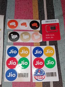 Nail Stickers &amp; Art Glitter With Jio Sim &amp; Sticker