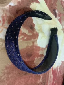 Navy Polka Dot Headband