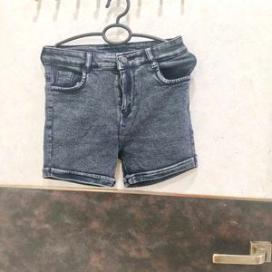 Acid Wash Denim Shorts