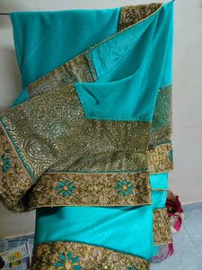 Blue saree
