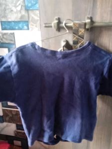 Cute Navy Blue Heart Top