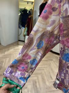 Vintage Floral Print Blouse