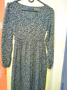 Olive Leopard Print Maxi Dress