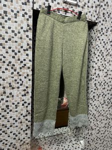 Woollen Green Suit With Shawl