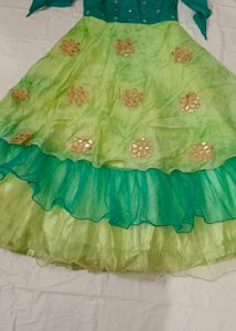 Green &amp; Teal Embellished Party Dress