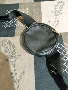 Black Shoulder Bag with Coin Purse