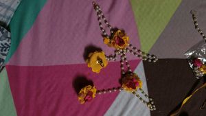 Haldi Floral Jewellery Complete Set