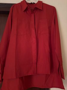 Red Relaxed Fit Shirt