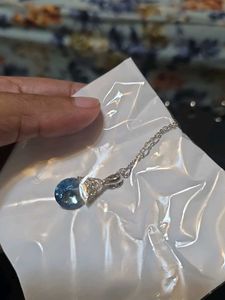Blue Cap Swarovski Crystal Pendant