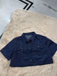 CROP DENIM SHIRT