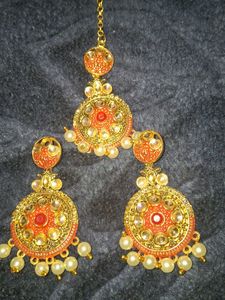 Mangtika And Earings Set