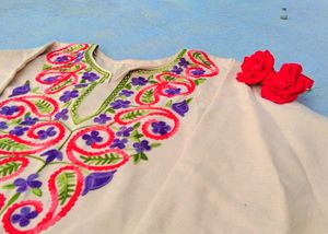 Embroidered Floral Tunic For Women Stylish Kurta